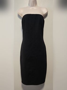 WHBM Aura Collection Strapless Black Sheath Dress - Classic Evening Style Size 8
